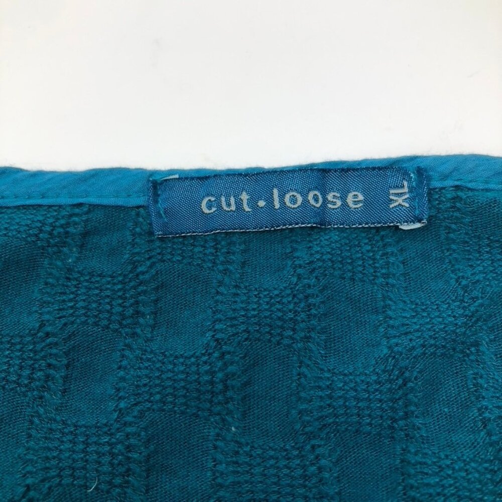 Cut Loose Teal Textured Top Size XL - Picture 4 of 4